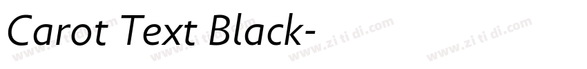 Carot Text Black字体转换